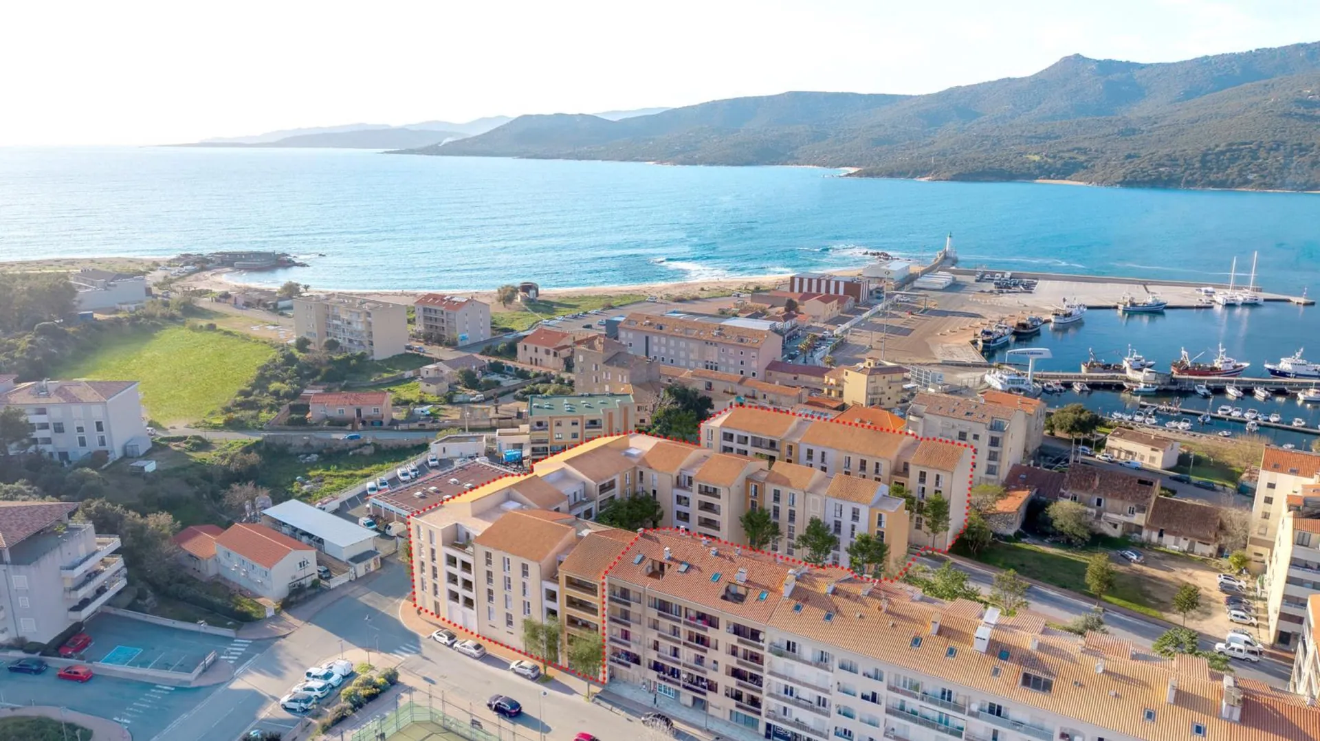 Résidence Marine, appartements neufs vue mer au centre de Propriano